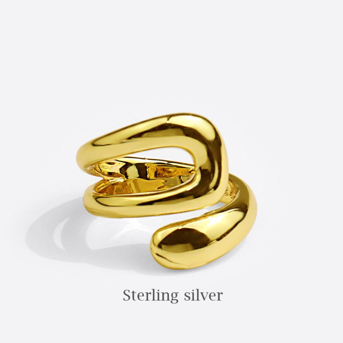 18K Gold Modern Adjustable Ring "Melva"| Adjustable